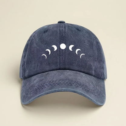 Moon Phase Design Classic Retro Trucker Hats Unisex Adjustable Baseball Cap