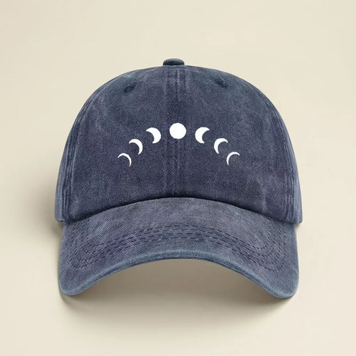 Moon Phase Design Classic Retro Trucker Hats Unisex Adjustable Baseball Cap
