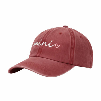 Washed Cotton Dad Mama Mini Love Caps Baseball Cap