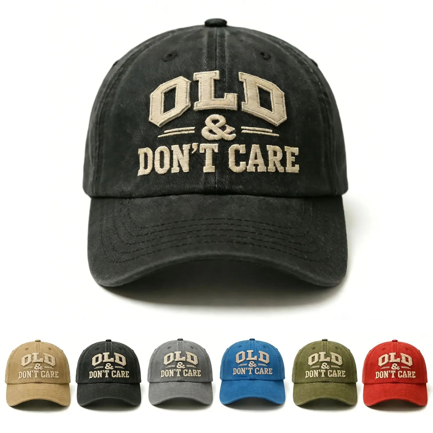 Cotton Baseball Hat Soft Vintage Old And Don'T Care Baseball Cap