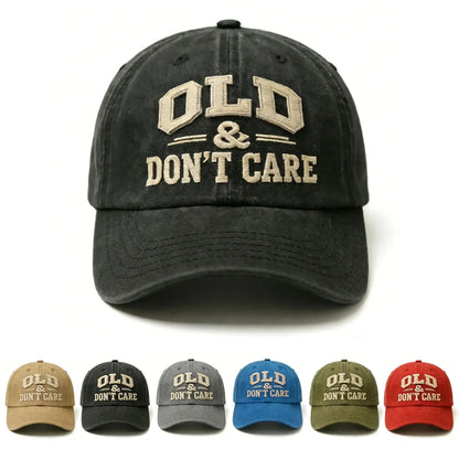Cotton Baseball Hat Soft Vintage Old And Don'T Care Baseball Cap