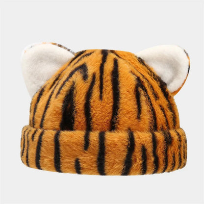 Autumn Winter Acrylic Print Thicken Knitted Hat