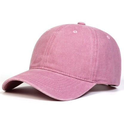 Unisex Light Washed Solid Color Baseball Caps