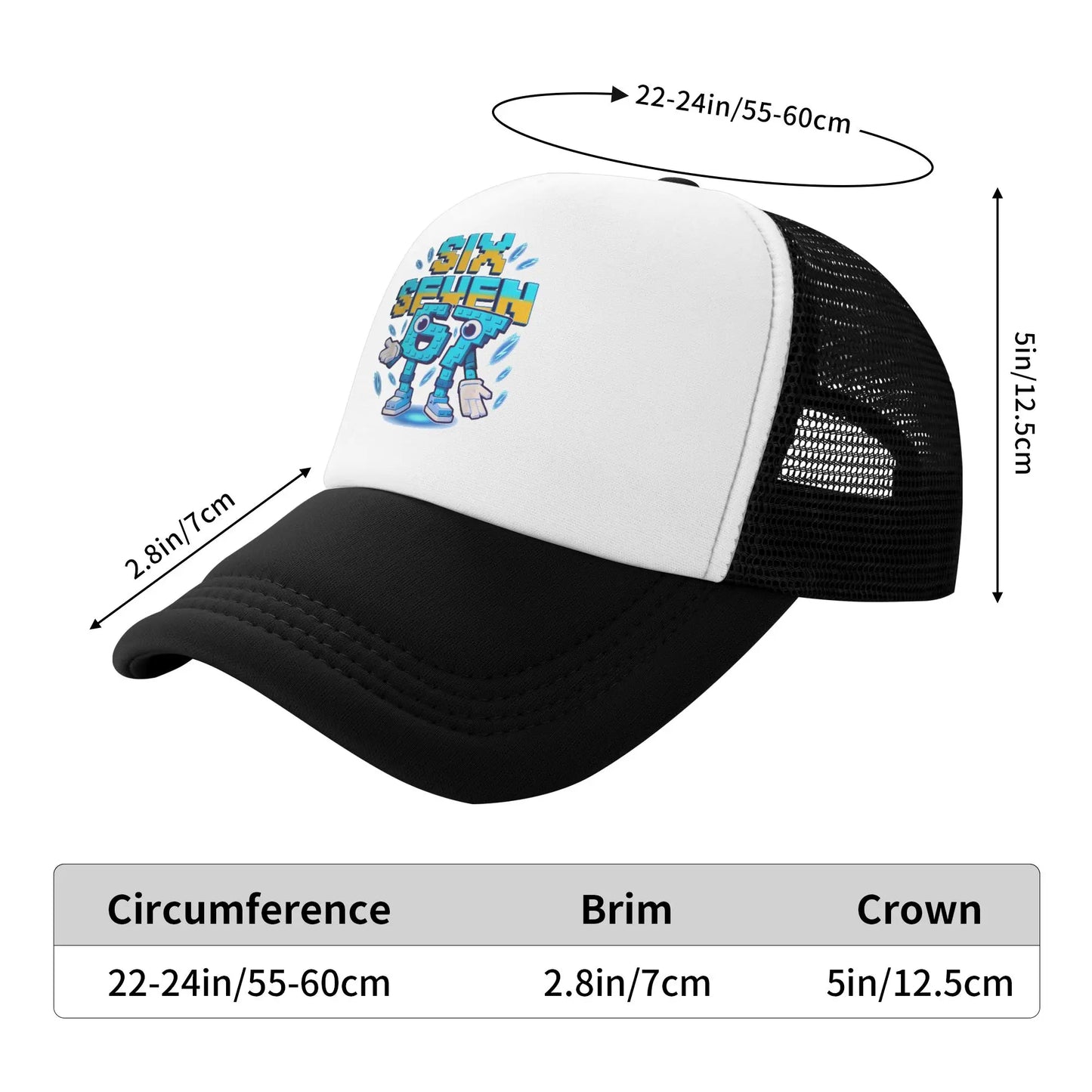 Six Seven Brainrot Italian Funny 67 Gaming Meme Baseball Cap