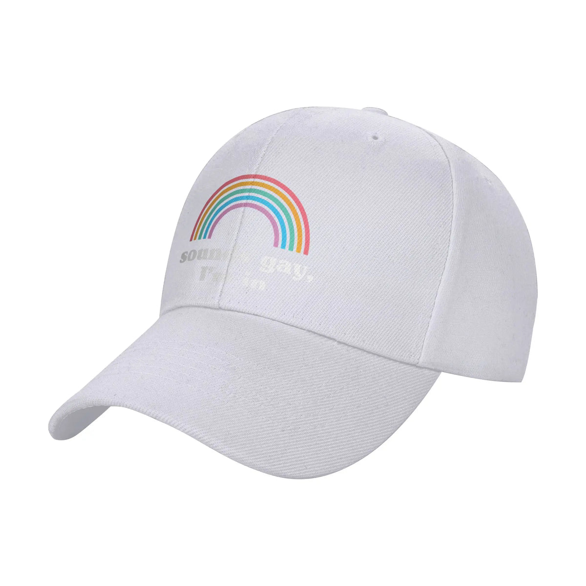 Fashion Sounds Gay I'm In LGBT Pride Rainbow Racerback Curved Brim Baseball Cap