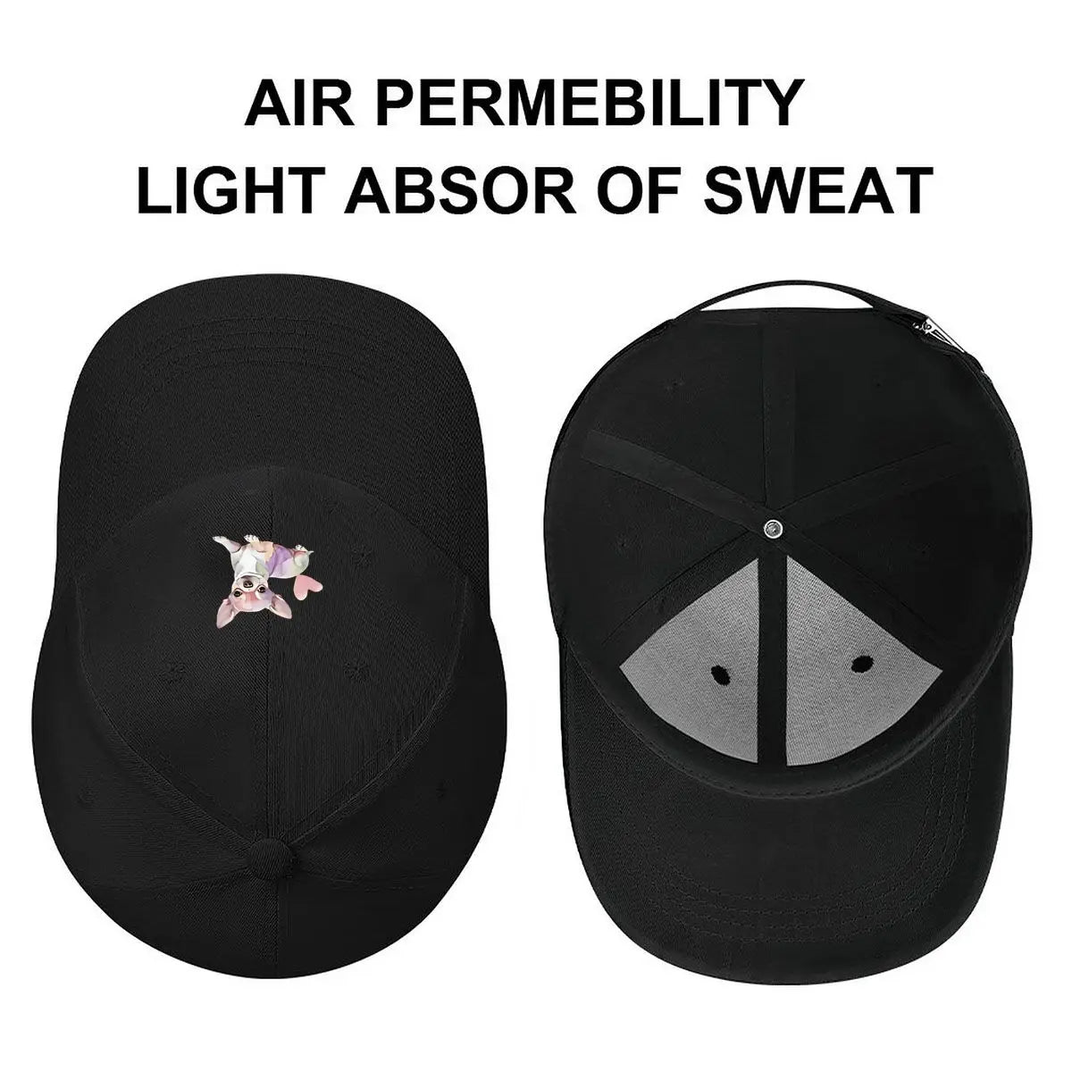 Colorful Chihuahua Heart Tail Baseball Cap