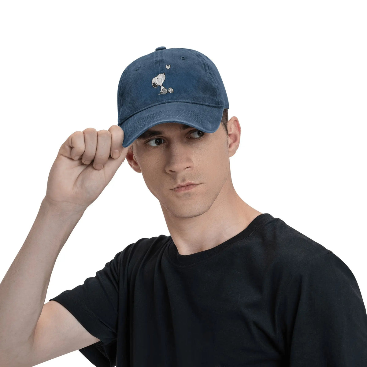 Peanuts Valentine Snoopy Sitting Heart Baseball Cap