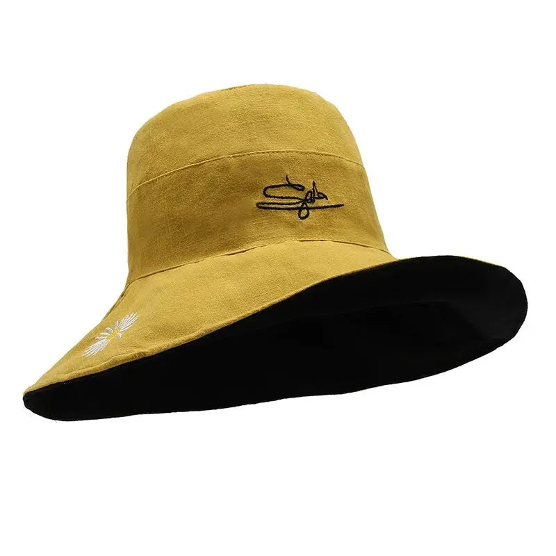 New Sunshade And Sunscreen Bucket Hat Korean Version Large Brim