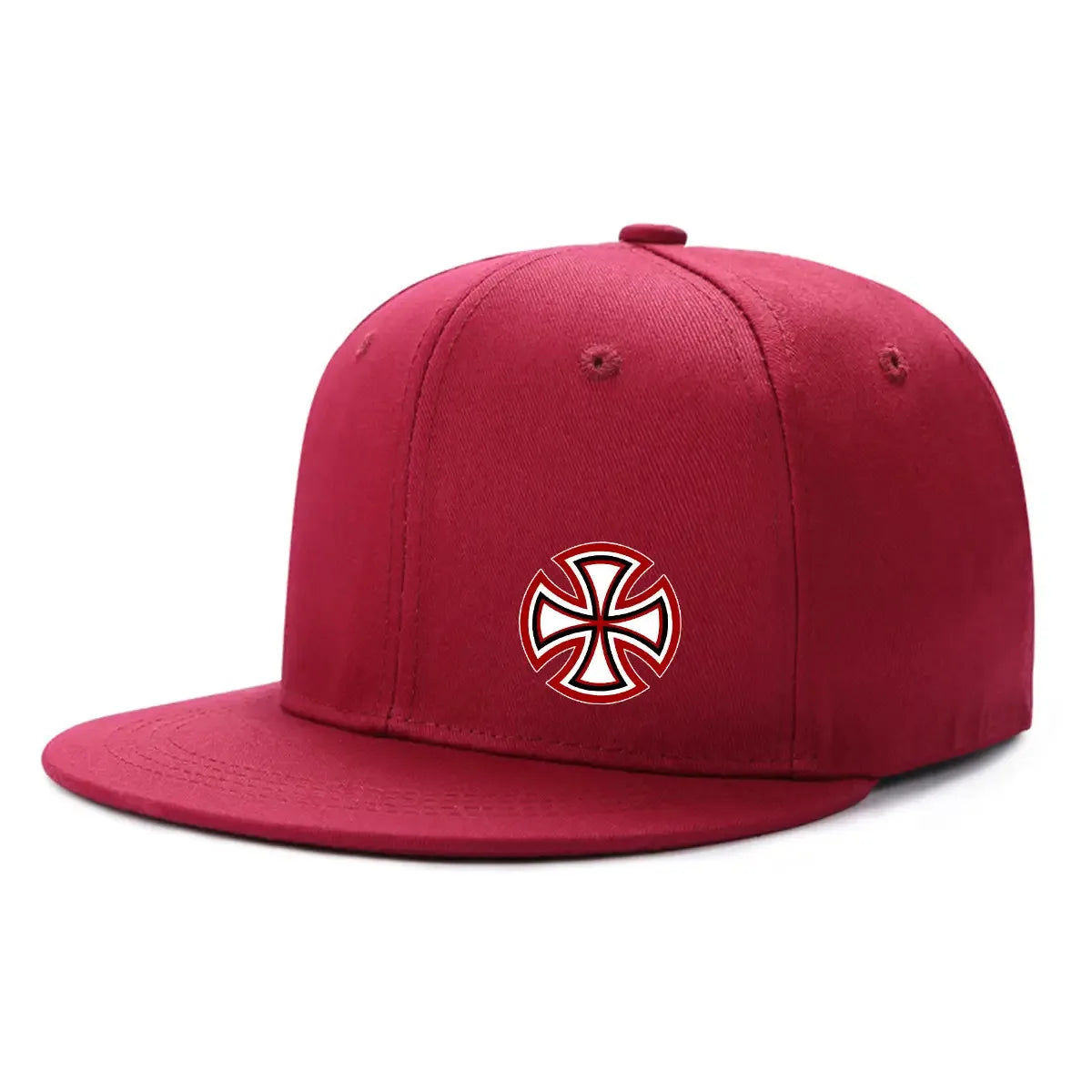 Printed Snowflake Pattern Flat Edge Snapback Cap