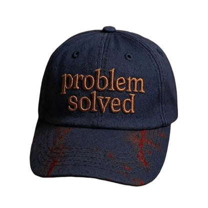 Halloween Theme Embroidery Problem Solved Bloody Hat Horror Baseball Caps