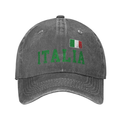 Washed Baseball Cap Italia Italian Flag Italy Family Italiano Summer Baseball Caps