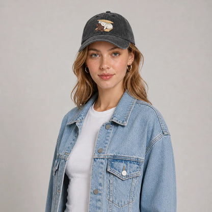 Whimsical Creature Illustration Baseball Cap