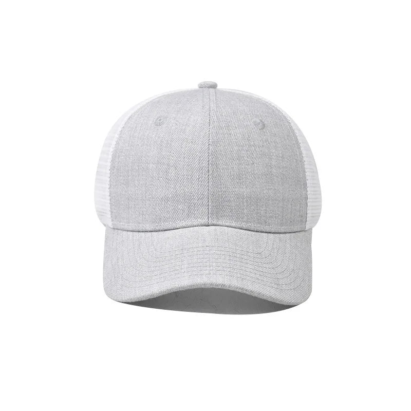 Baseball Cap Adult Net Cap Shallow Curved Eaves Hat Unisex Hip Hop Fitted Cap