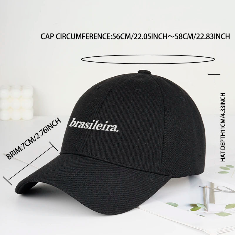 "brasileira" Embroidered Multi-color Baseball Cap