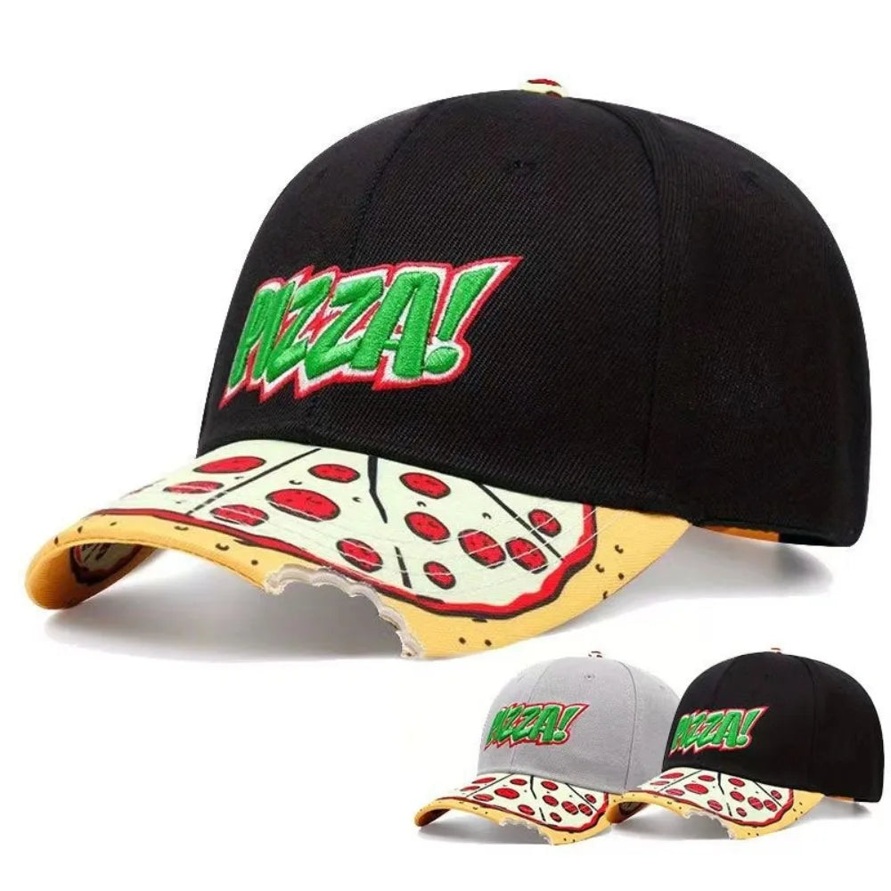 Fashion Casual Hip Hop Hats Adjustable PIZZA Embroidery Snapback Hats