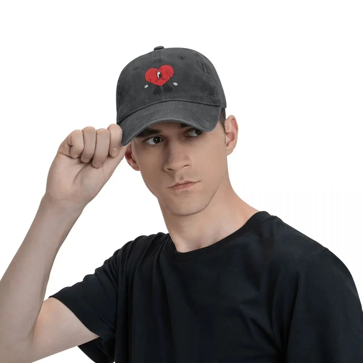 New Bad Bunny Denim Baseball Cap Snapback Hat Men Un Verano Sin Ti Music Cap