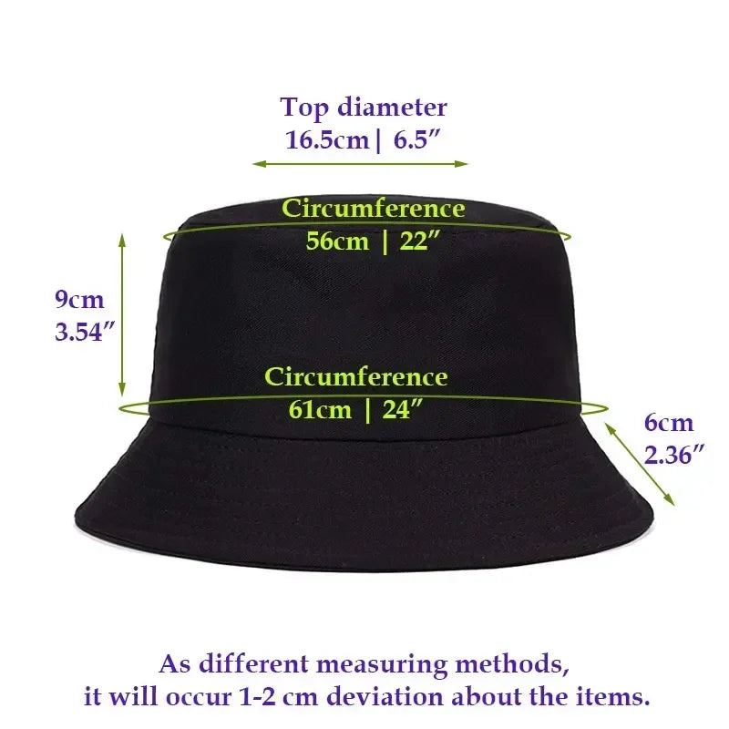 Fashion Reversible Bucket Hat Man Summer Fisherman Cap Sun Beach Panama Hat