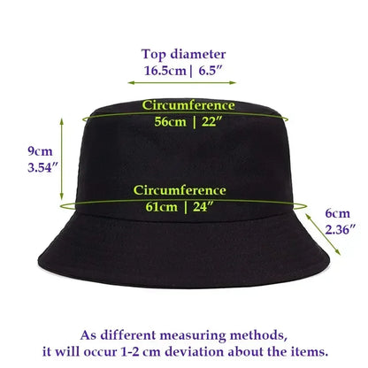 Beer O’Clock Print Bob Double-Sided Bucket Hat Casual Fashion Fisherman Cap