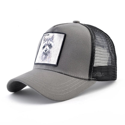 Spring Summer Baseball Cap With Lion Embroidery