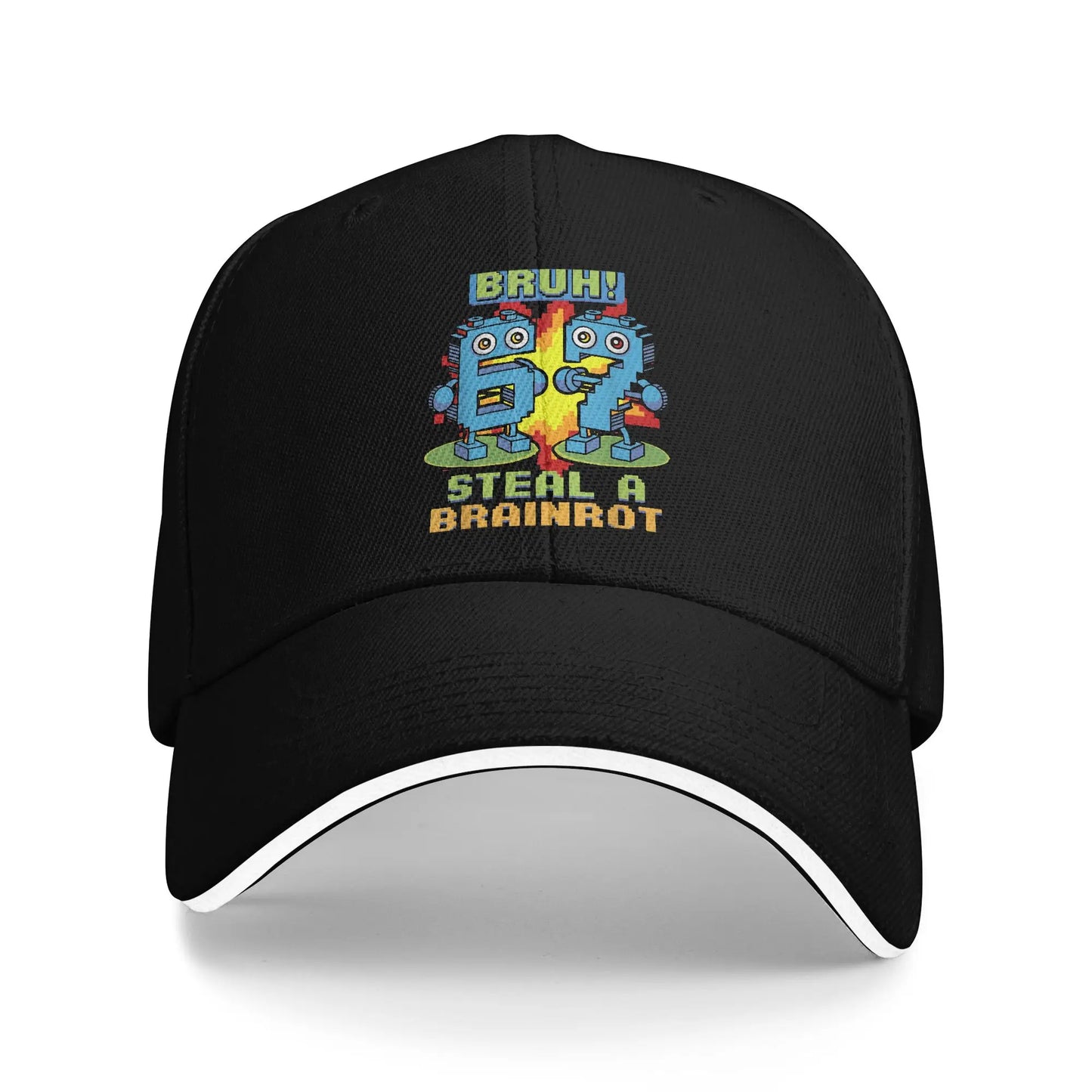 67 Six Seven 6-7 Funny Steal Brainrot Gaming Meme Baseball Caps