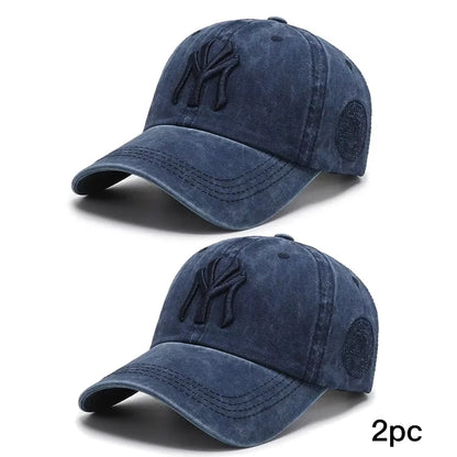Hat Women's Korean Version Cap Soft Top Washed Distressed Baseball Cap