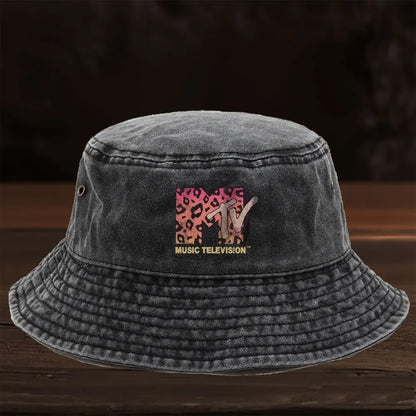 Fashionable "MTV" Print Fisherman Hat Bucket Hat