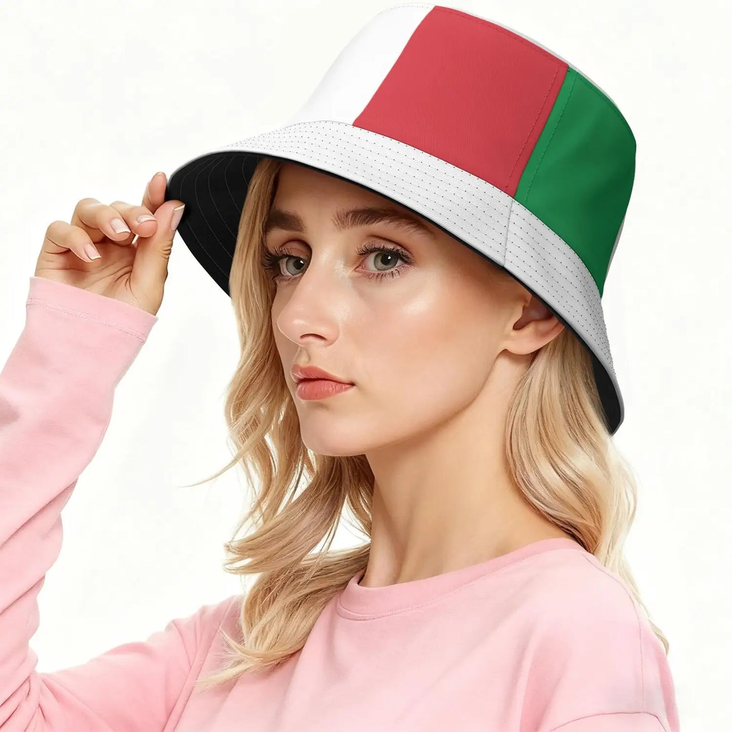 Italy Fisherman Hats Custom Name Number Team Logo Flat Bucket Cap
