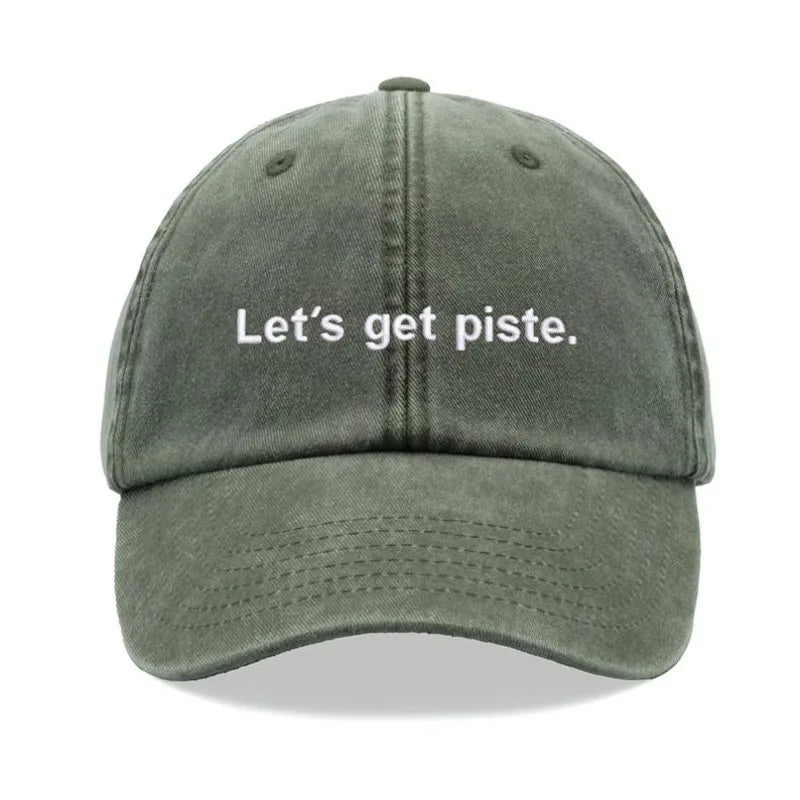 "Let's Get Piste" Baseball Caps For Women