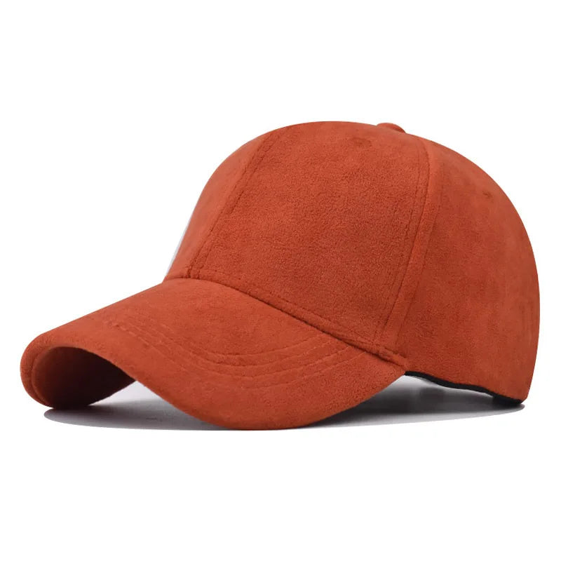 Vintage Faux Suede Baseball Cap