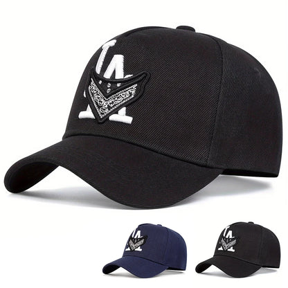 Unisex LA Mask Letter Embroidery Hip-hop Hats Baseball Caps Sunscreen Hat