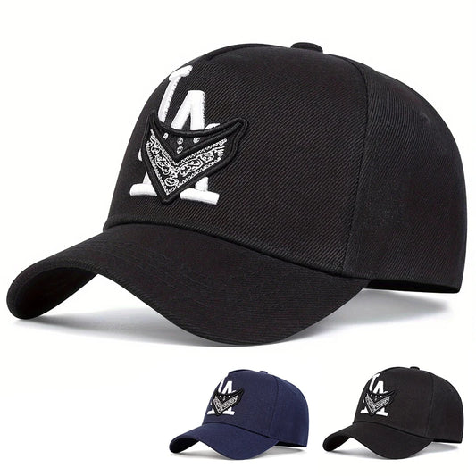 Unisex LA Mask Letter Embroidery Hip-hop Hats Baseball Caps Sunscreen Hat