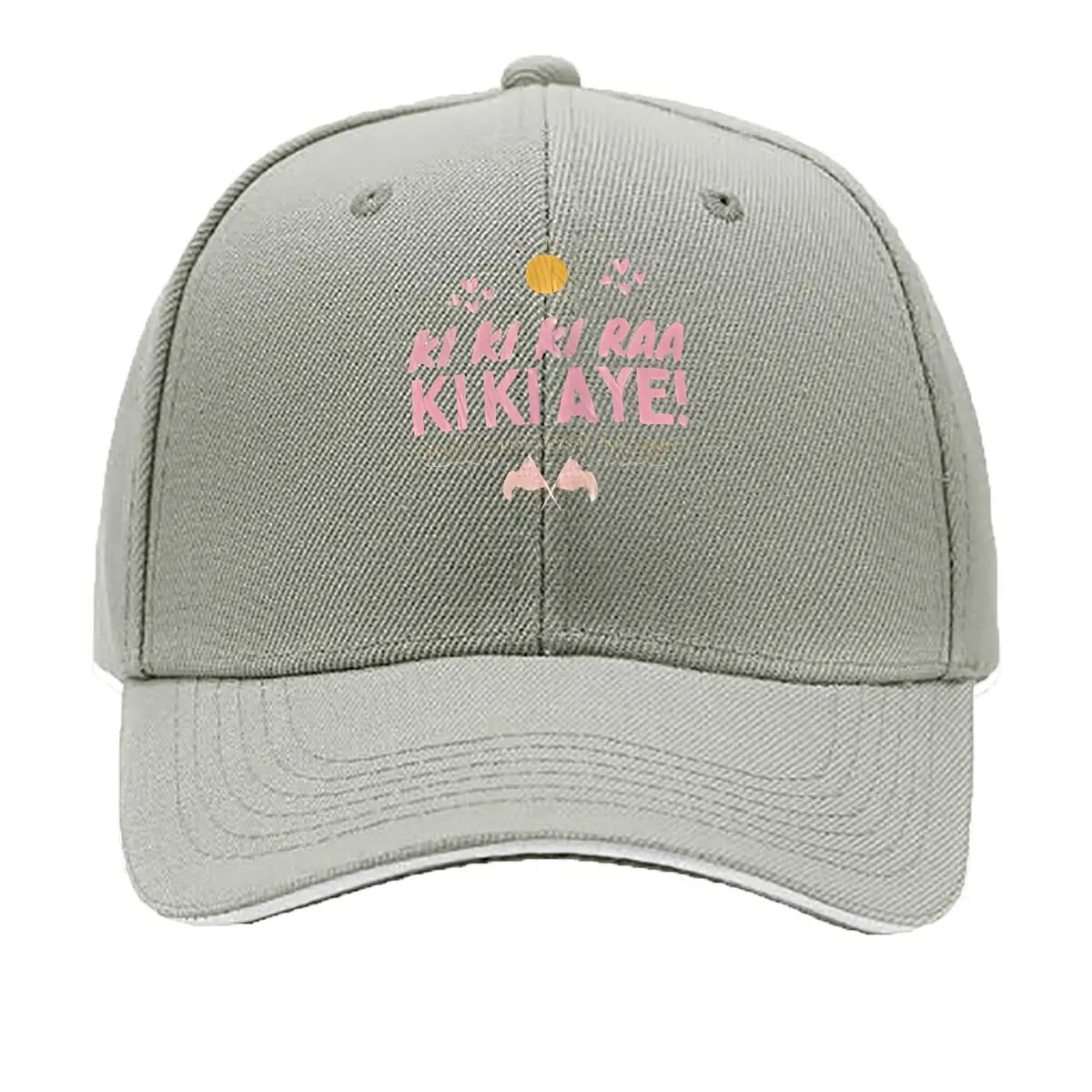 Ki Ki Ki Raa Kiki Aye Pink Text Sandwich Baseball Cap