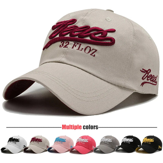 Letters 3D Embroidery Cotton Adjustable Baseball Cap
