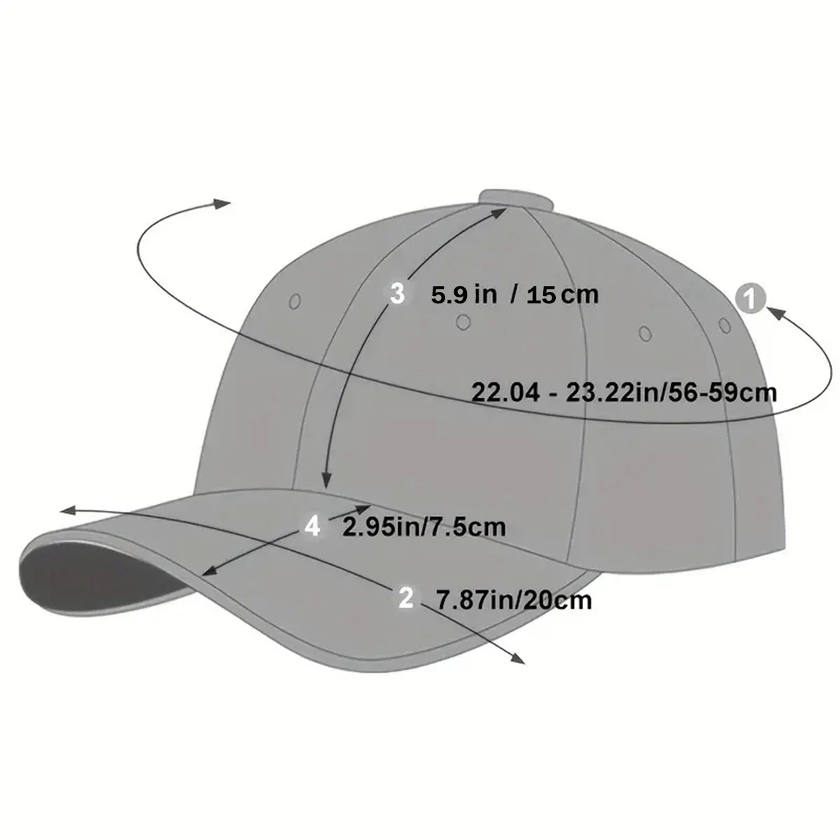 1pc Printed Baseball Cap Men's