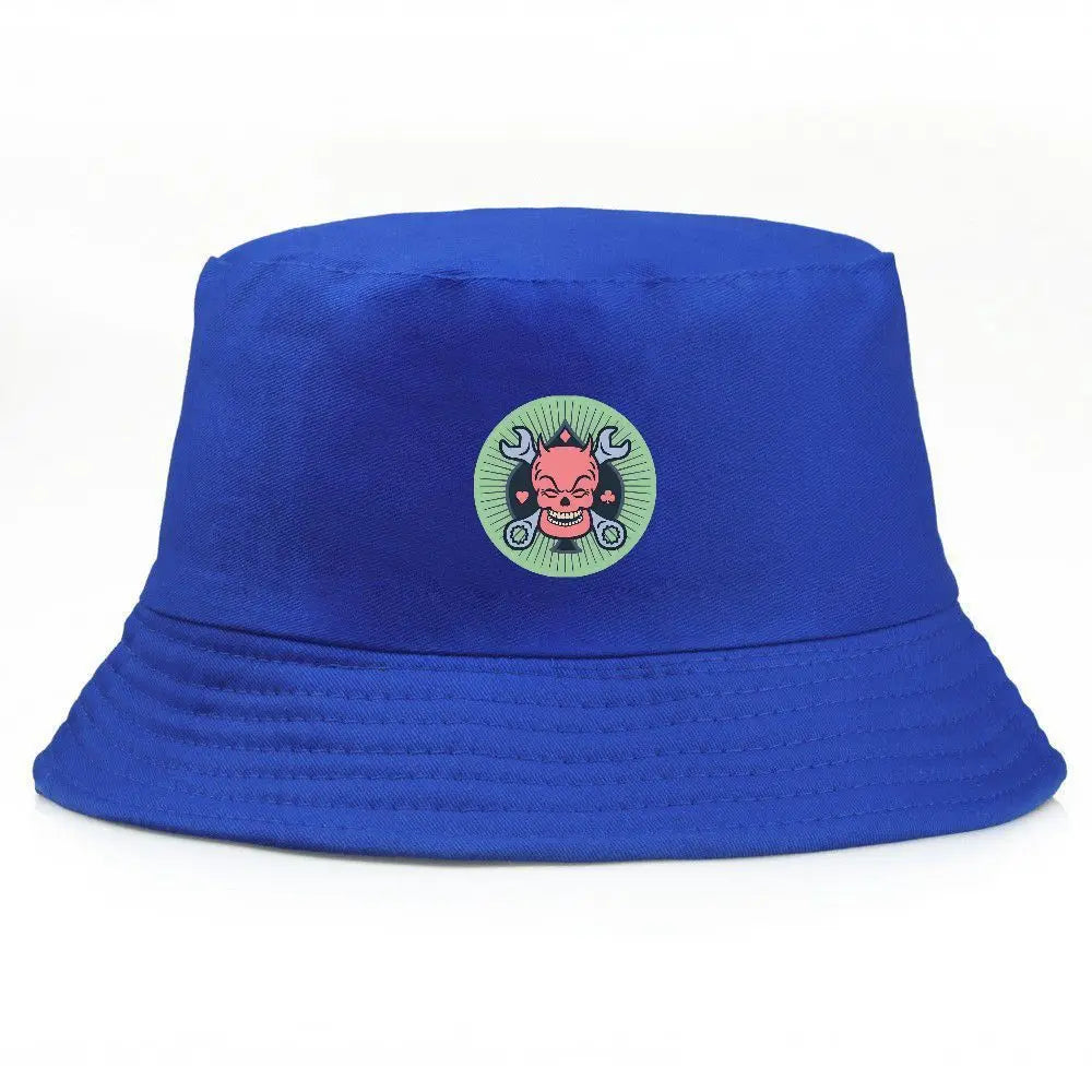 Summer Fisherman Bucket Hat, Cool Cartoon Printed Fishing Cap For Men Women