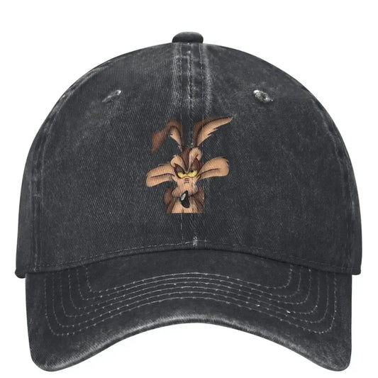 Unisex Wile E. Coyote Hats Classic Distressed Washed Cartoon Baseball Cap
