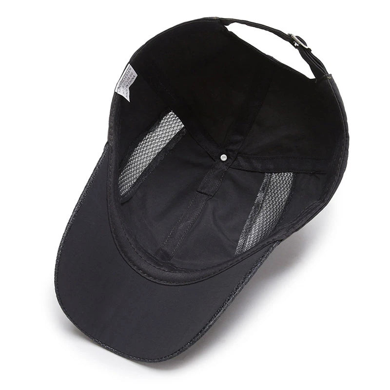 New Spring Summer Men Baseball Caps Male Breathable Mesh Black Sport