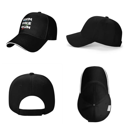 Triathlon Swim Bike Run Athlete Cap Fashion Casual Baseball Caps