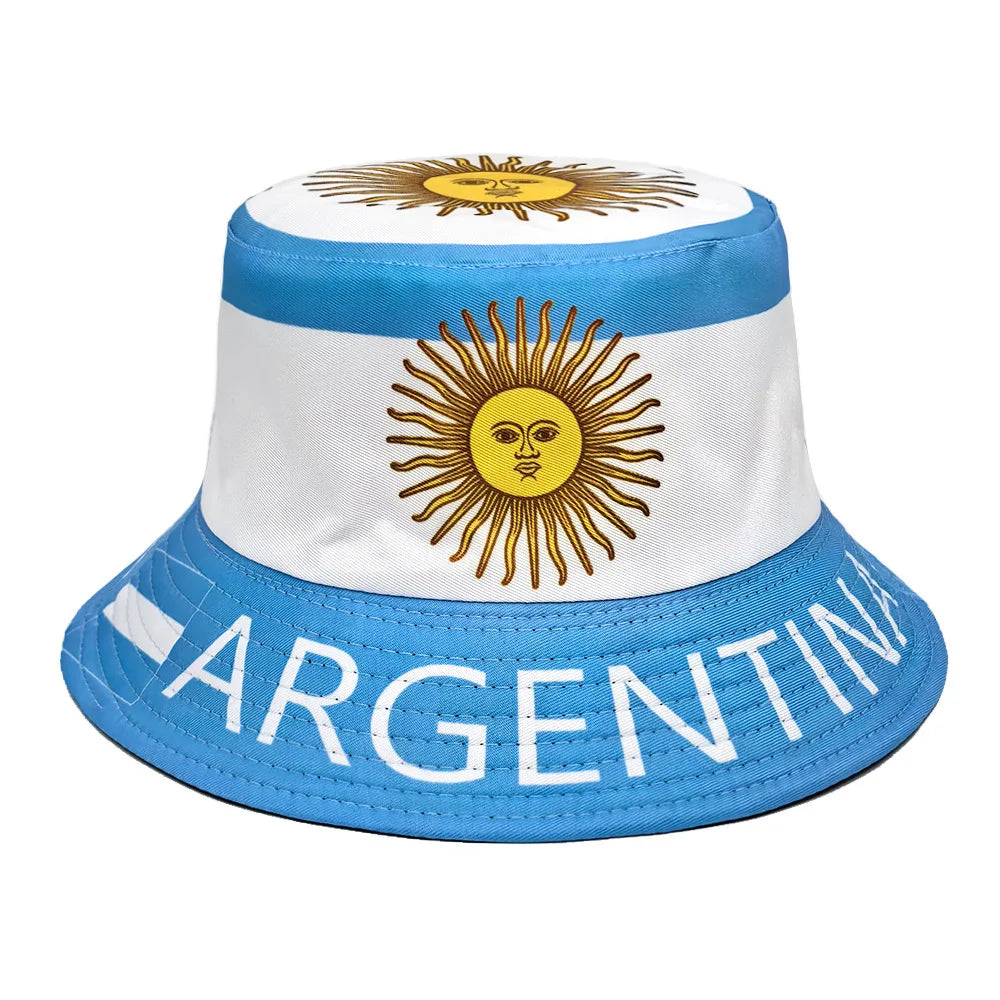 Flag Print Cheer Hat Bucket Hat