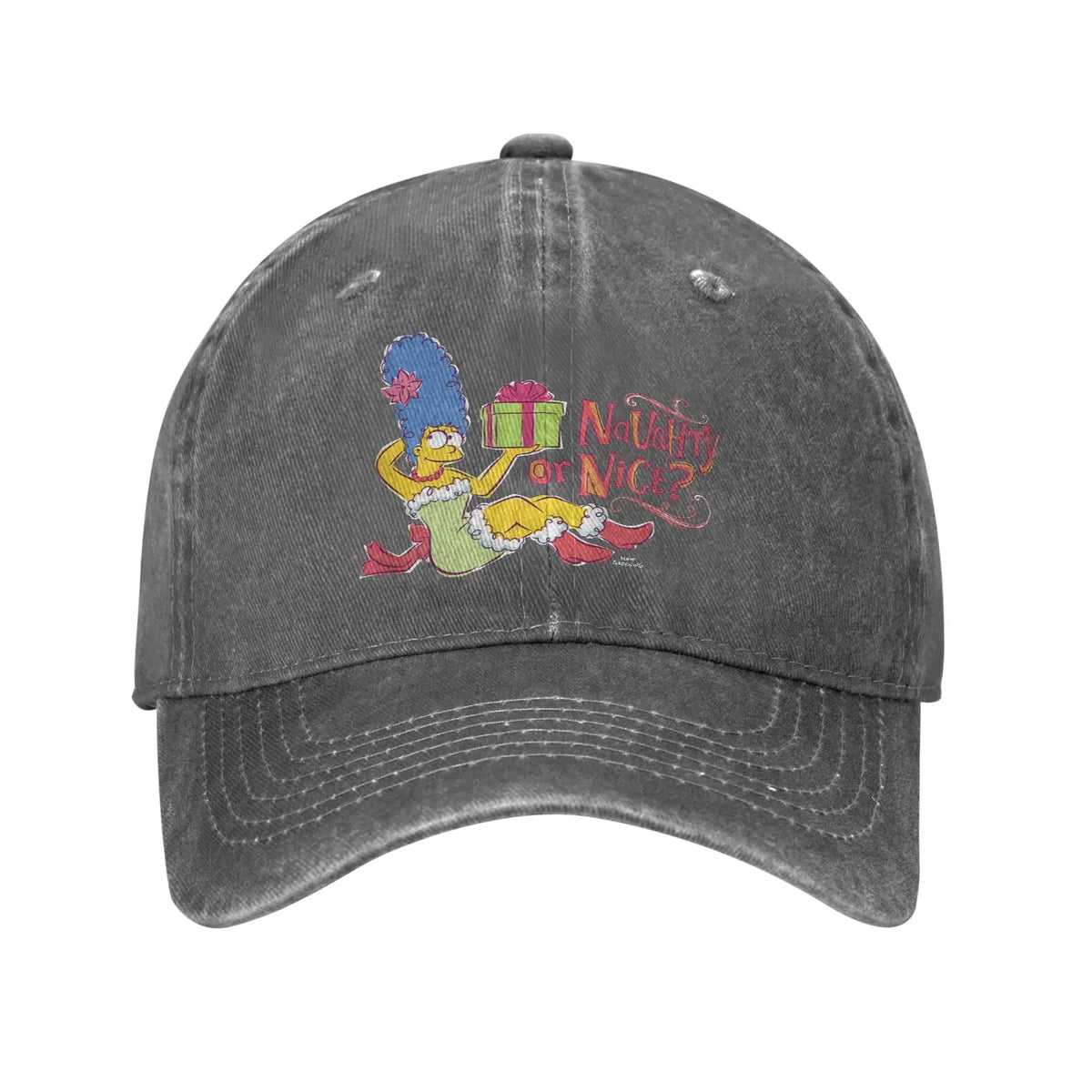 The S-simpson Christmas Marge Naughty Or Nice Sun Baseball Cap