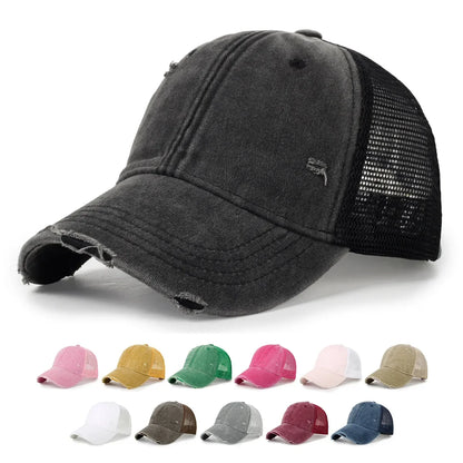 Baseball Cap Made Old Ripped Light Board Caps Men Women