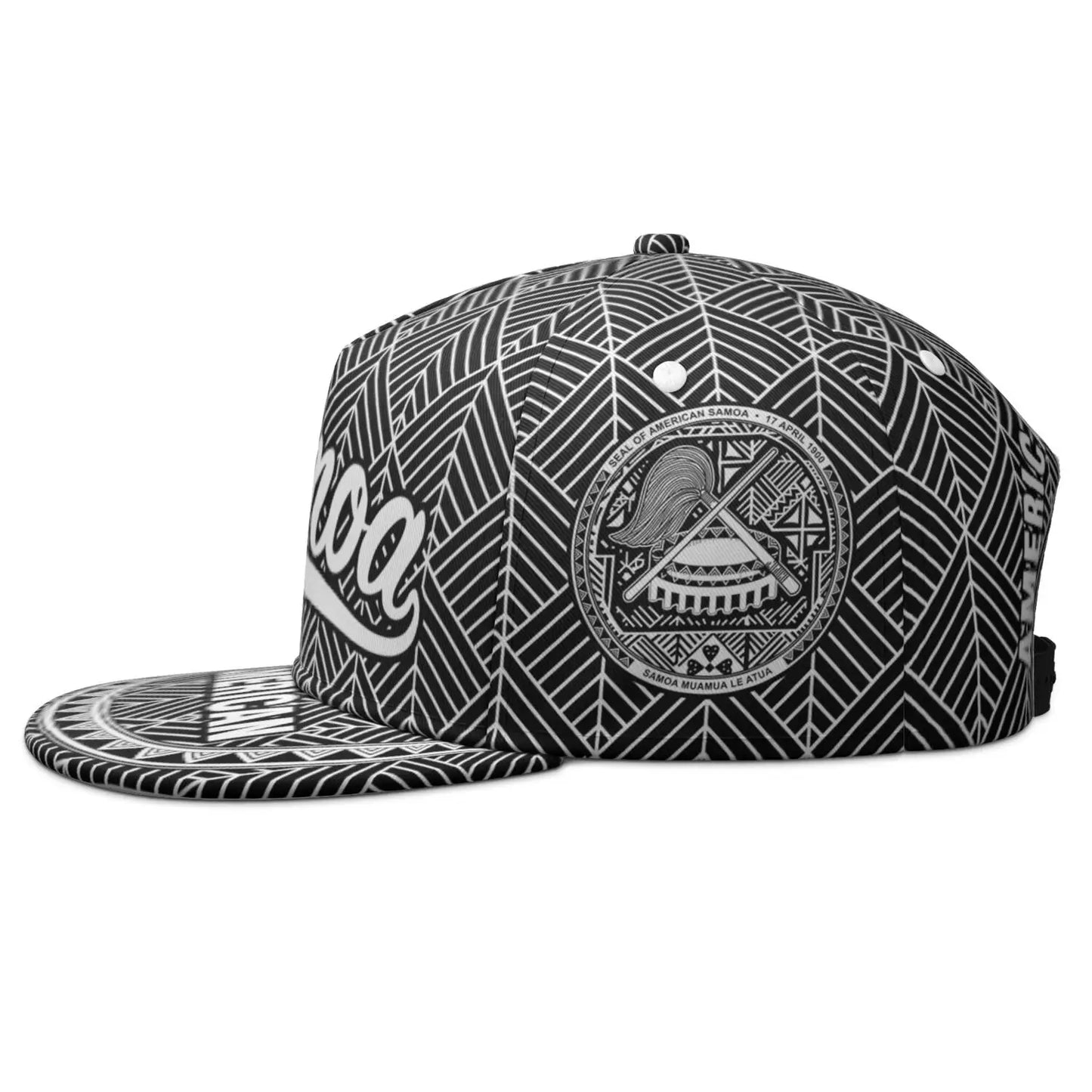 American Samoa Free Custom Made Name Number Asm Flat Brimmed Cap Snapback Cap