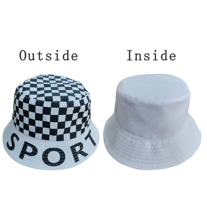 1 Piece Men's Outdoor Sports Sun Protection Fisherman's Hat, Plaid Bucket Hat