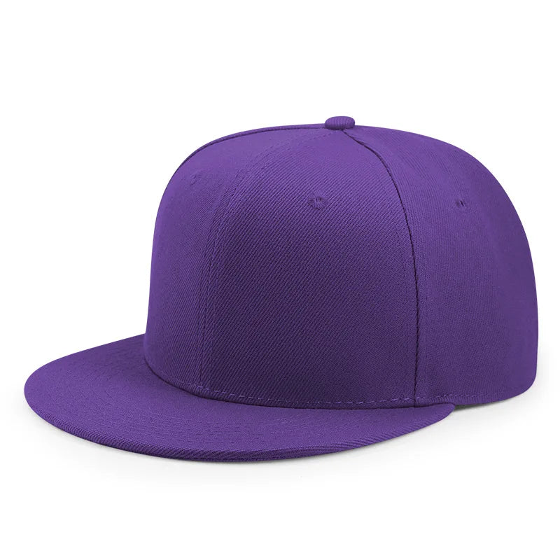 Wholesale 40 Colors Flat Peak Snapback Caps Lady Fashion