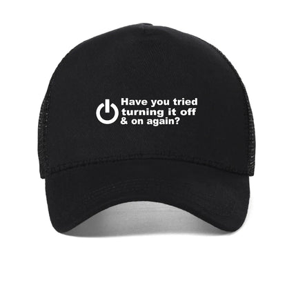 Nerds And Hackers Print Baseball Cap Summer Streets Personality Harajuku