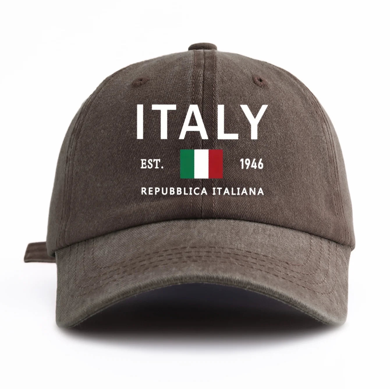 ITALY Print Washed Baseball Cap For Adults