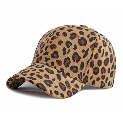 Women Winter Hat Leopard Pattern Corduroy Baseball Cap Men