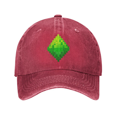 Summer The Sims 4 - Plumbob Diamond Gem 8bit Baseball Cap
