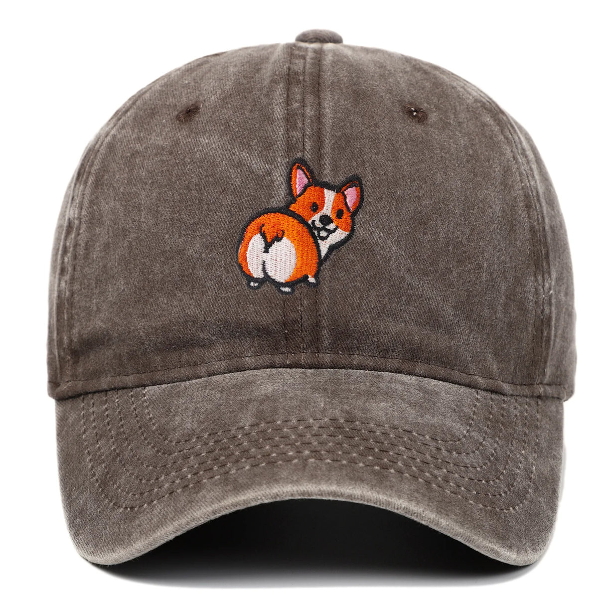 Fun Corgi Canine Embroidered Baseball Hats