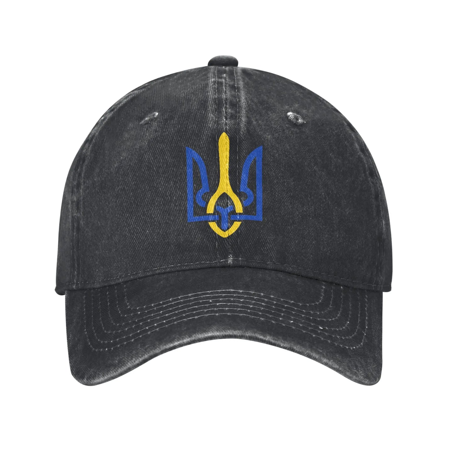 Ukrainian Coat Of Arms Washed Baseball Cap
